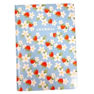 Rimemo Strawberry Flower Print Hardcover Journal